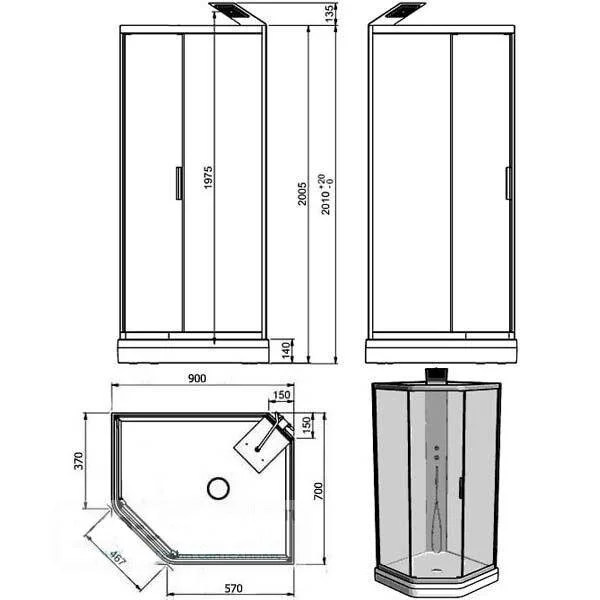 Душевая кабина INR Fortuna 012042.0704.7090