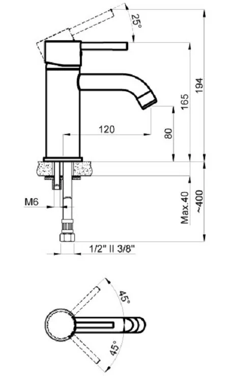 Смеситель для раковины Azario Tasco AZ-15164501 хром