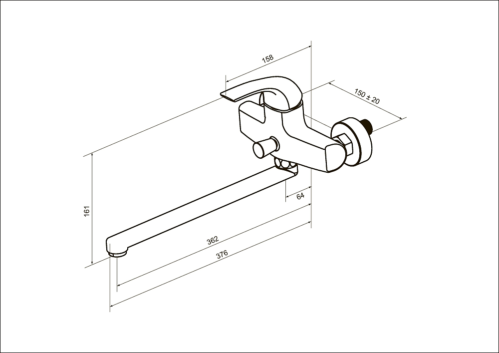 Смеситель Am.Pm Sense F7590032 для ванны c душем