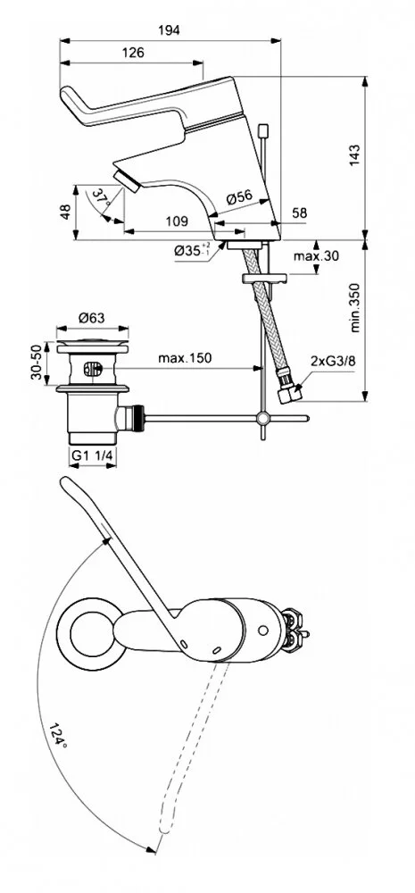 Смеситель для раковины Ideal Standard Ceraplus B8219AA хром