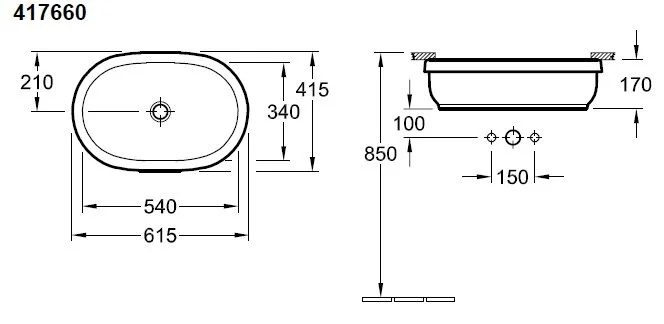 Раковина Villeroy&Boch Architectura 41766001 белый