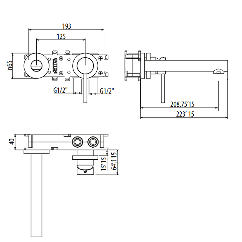 Смеситель для раковины Gattoni Circle One 9035/90C0, хром