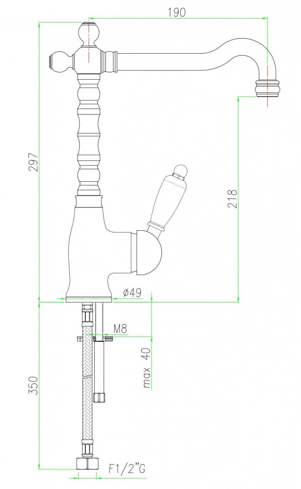 Смеситель для раковины Fiore 83OO5225 золото