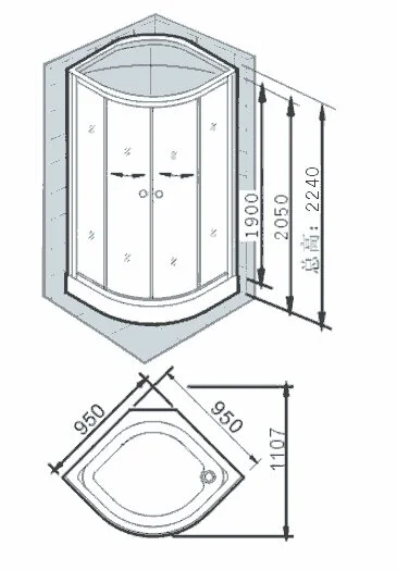 Душевая кабина Appollo TS TS-33W