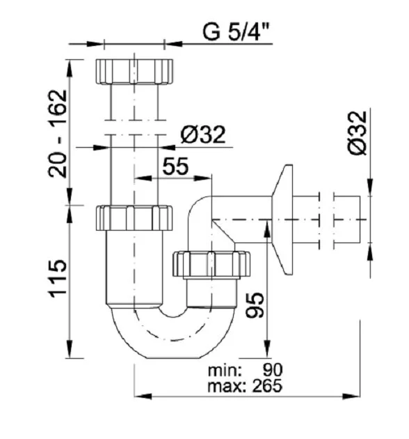 Сифон для раковины Styron STY-638-32 белый