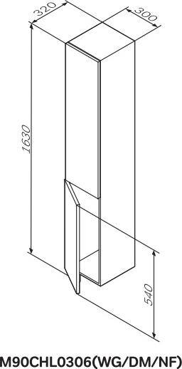 Шкаф-колонна подвесной Am.Pm Gem M90CHL0306NF
