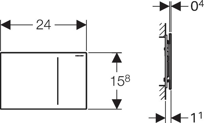 Кнопка смыва Geberit Sigma 70 115.620.SI.1, белый