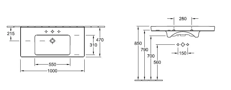 Раковина Villeroy&Boch Subway 2.0 7175A0R1 белый