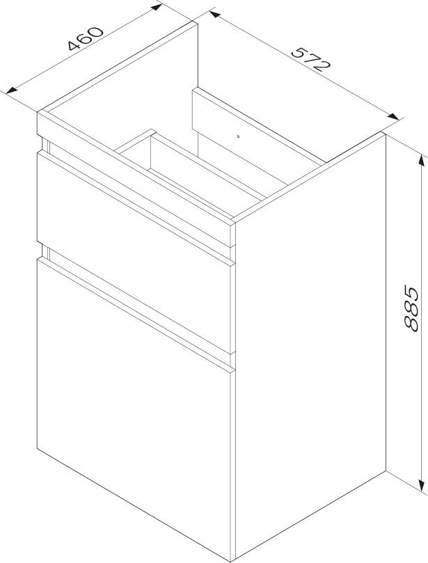 Тумба под раковину AM.PM X-Joy 60 M85AFSX0602WG, белый