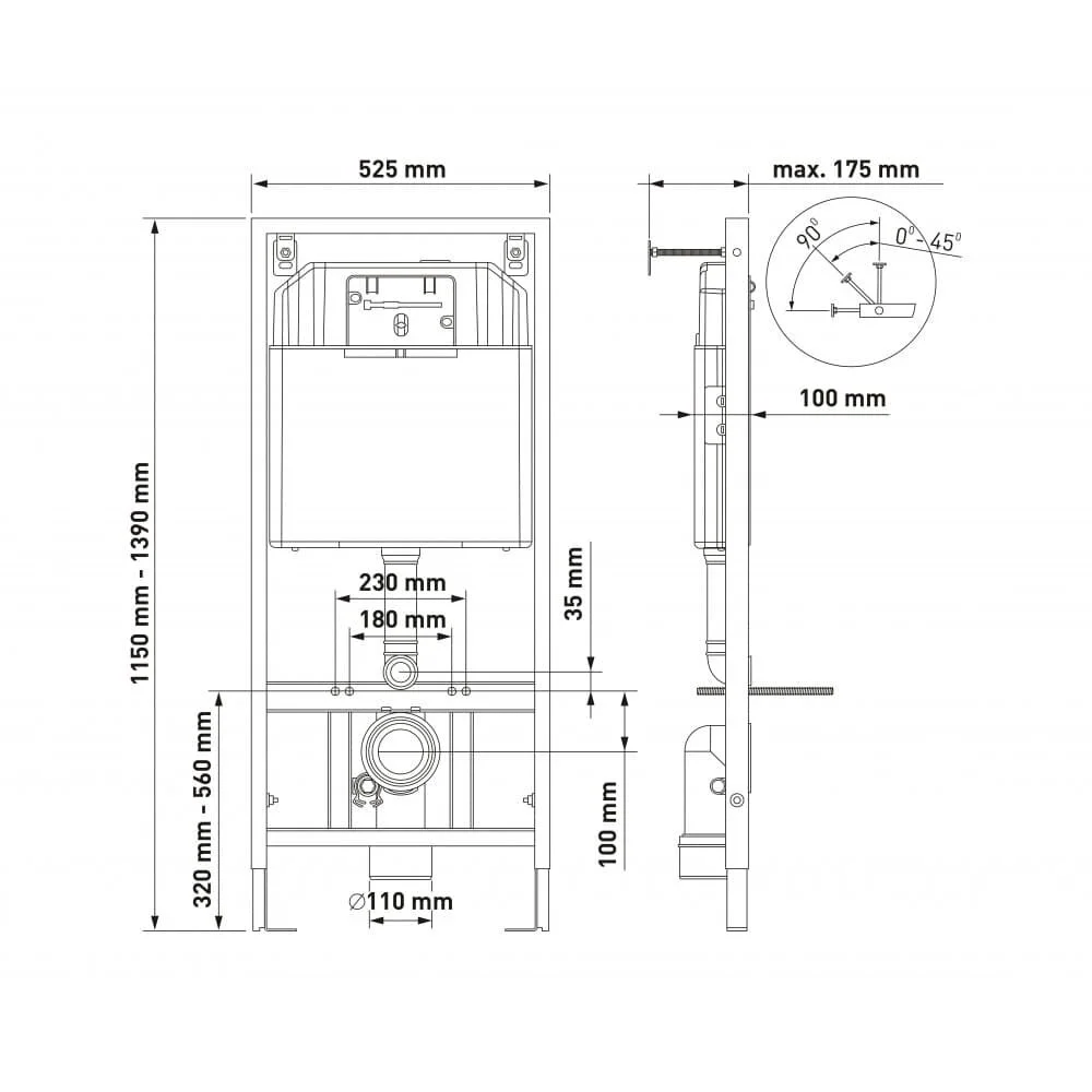 Инсталляция Berges Novum 525 с унитазом Mascon 043216 Rimless, крышка микролифт, клавиша L3 хром глянец