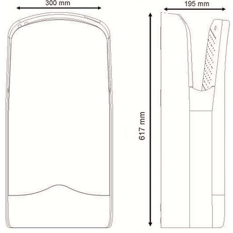 Сушилка для рук Nofer V-JET 01303.N, черная матовая