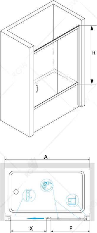 Шторка для ванной RGW Screens SC-62, 01116217-21