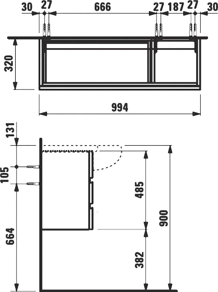 Тумба для комплекта Laufen Alessi one 4.2450.0.097.630.1