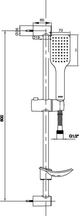 Душевой гарнитур E.C.A Tiera 102846029EX золото