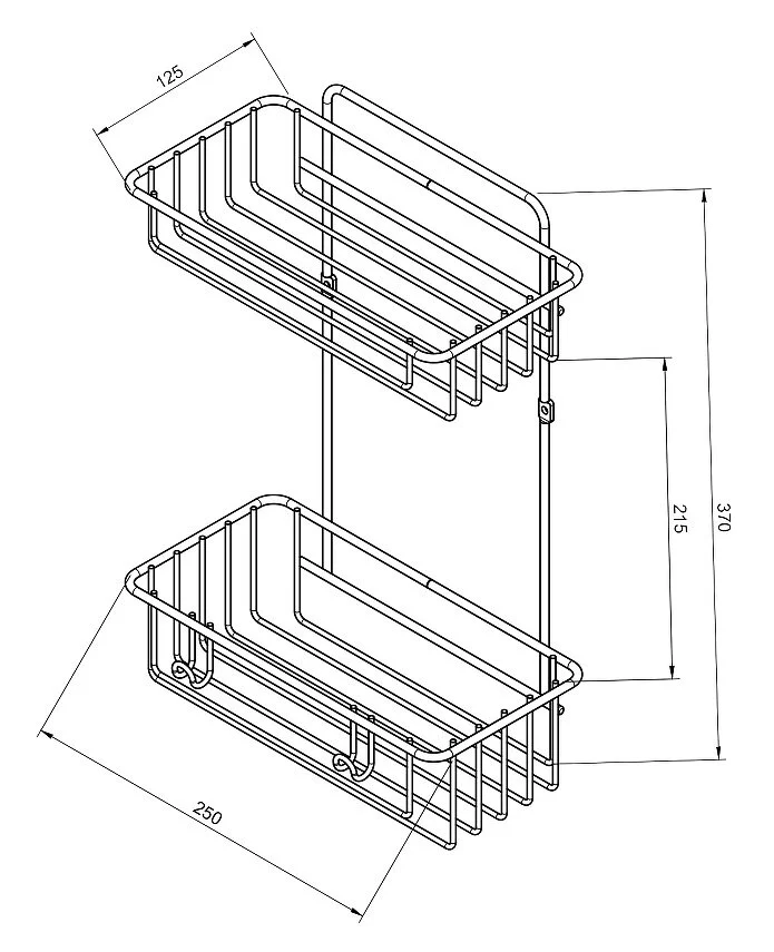 Полка Tekno-tel ES095SSM хром