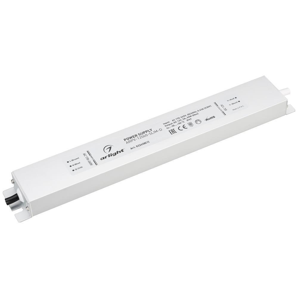 

Блок питания Arlight ARPV-12060-Slim-D 12V 60W IP67 5A 022458(1)