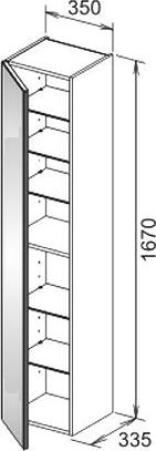 Шкаф-пенал Keuco Royal 34031340001, трюфель