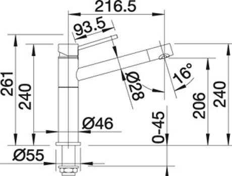 Смеситель Blanco Alta 512319 для кухонной мойки