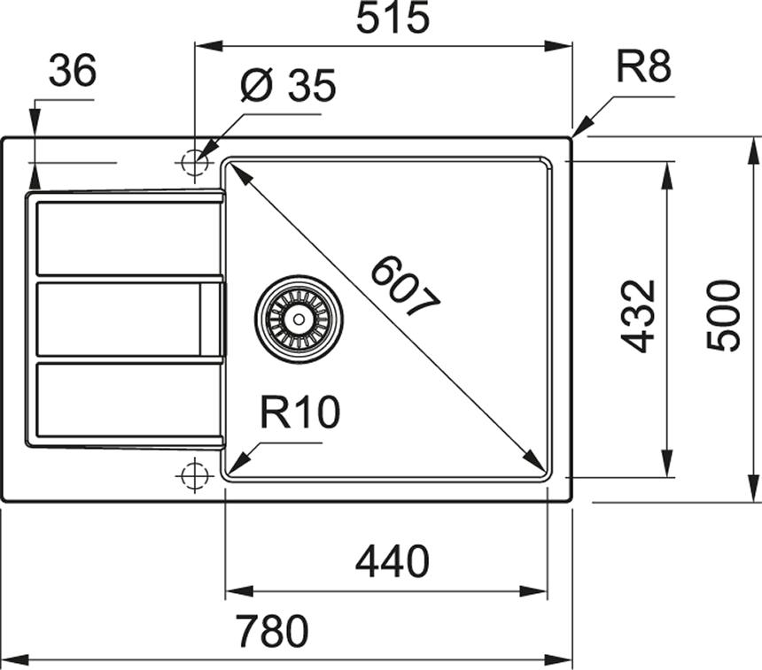 Кухонная мойка 78 см Franke Sirius S2D 611-78 XL 143.0618.385, серый