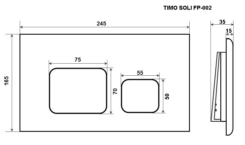 Кнопка смыва Timo Soli FP-002MB белый матовый