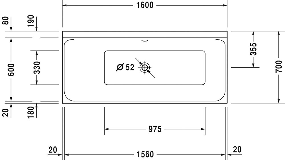 Акриловая ванна Duravit P3 Comforts 160x70 700371