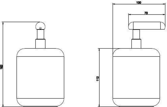 Дозатор для жидкого мыла Gessi Goccia 38037#099, черный / белый