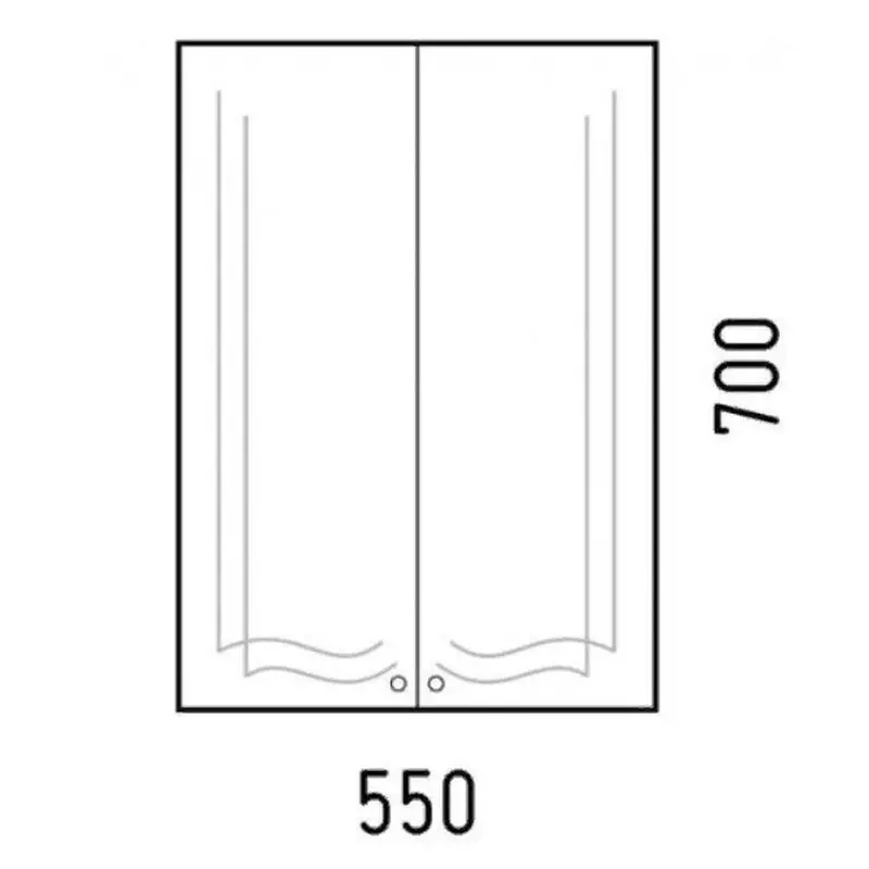 Шкаф подвесной Corozo Криста 55 SD-00001125, белый