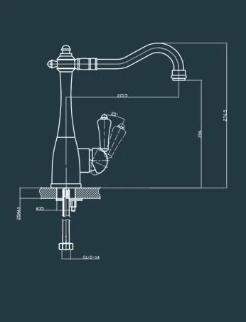 Смеситель для кухни Edelform Lumier LM1808B бронза