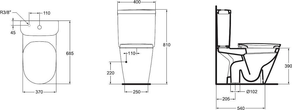 Чаша для унитаза Ideal Standard Tonic W710301