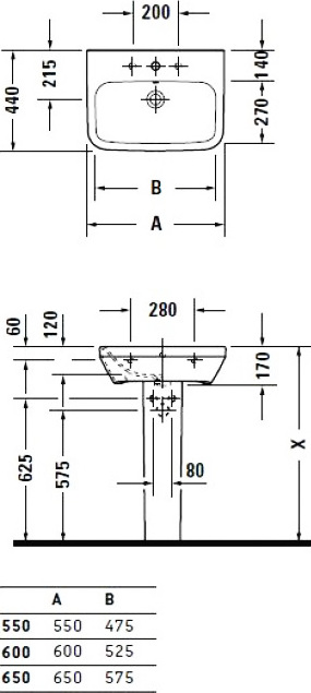 Раковина Duravit DuraStyle 2319650000