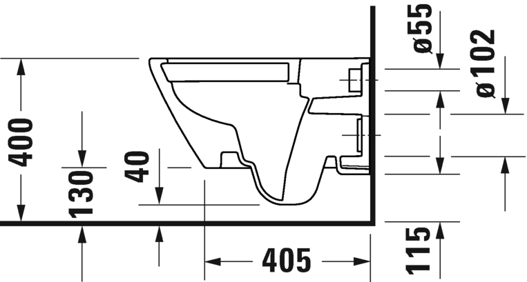 Подвесной унитаз Duravit D-Neo 2578090000, белый