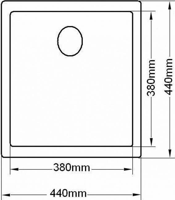 Кухонная мойка Zorg Cooper LH KAMEN 44х44х19 ZC 4444 NA-L