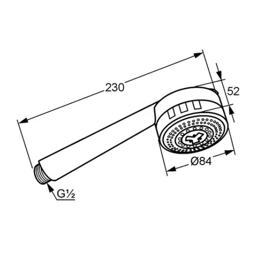 Душевая лейка Kludi Zenta 6080086-00 хром, черный