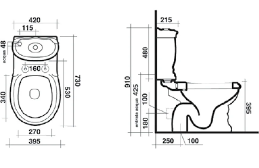 Напольный унитаз Ceramica Ala Excelsior 13MBS/P крышка микролифт