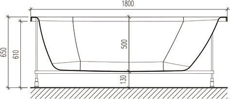 Акриловая ванна STWORKI Хадстен 180x80 SW1016075028 белый