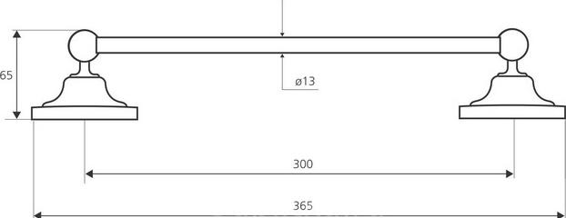 Держатель для полотенец Bemeta Retro 144104017 (37 см) бронза