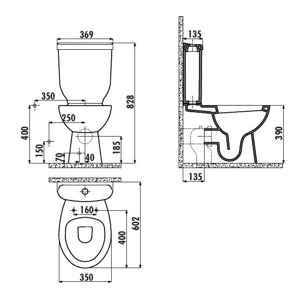 Напольный унитаз Creavit Sedef SD319/SD420/IT5030