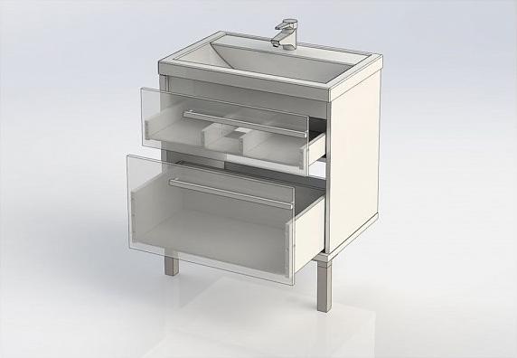 Тумба с раковиной Aquanet Фостер 70 00212579 эвкалипт мистери/белый