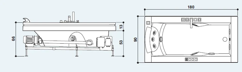 Акриловая ванна Jacuzzi Aura Uno 9F43344A белый, коричневый