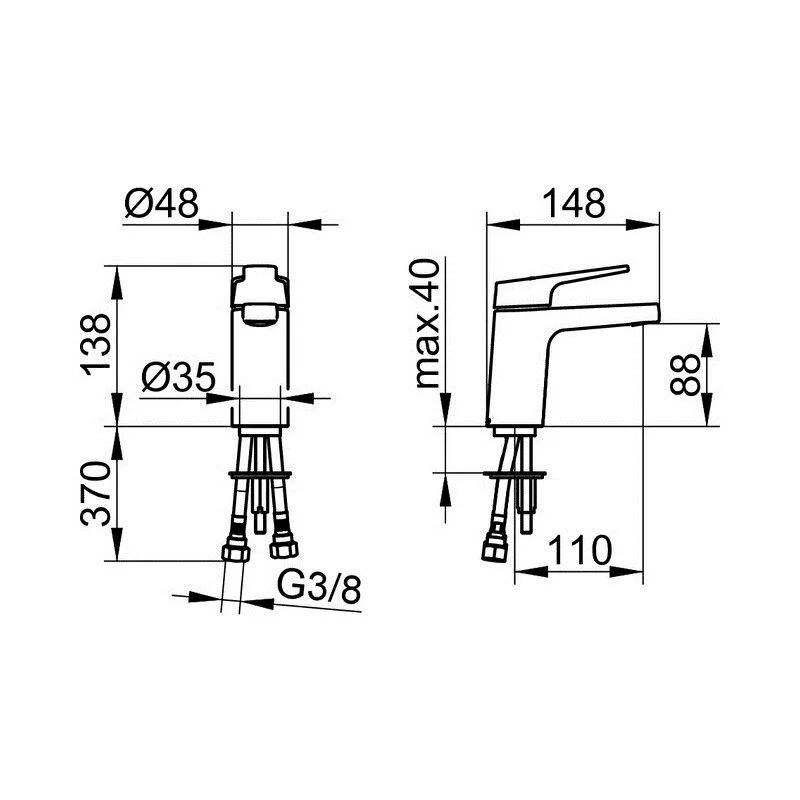 Смеситель для раковины Keuco Moll 52704010100 хром