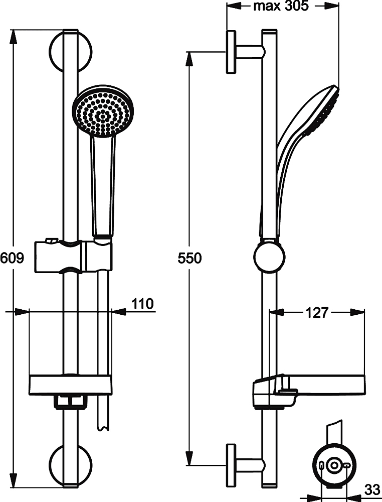 Душевой гарнитур Ideal Standard IdealRain B9501AA