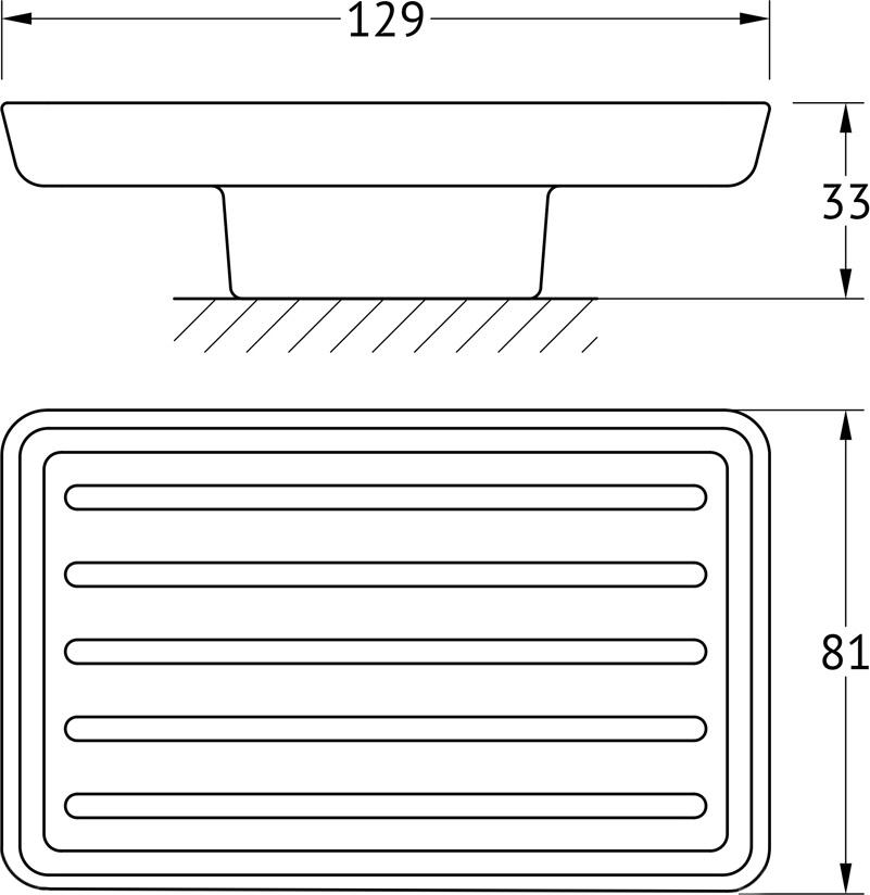 Стакан Ellux Domino DOM 004-C03 с мыльницей