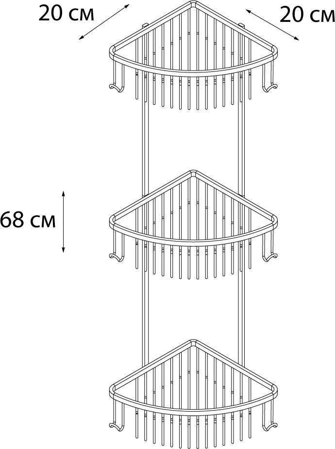 Полка Fixsen FX-858-3 бронза