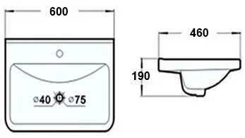 Раковина накладная Comforty 8056 белый