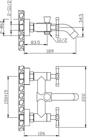 Душевая стойка Orange Mia M34-933b, чёрный