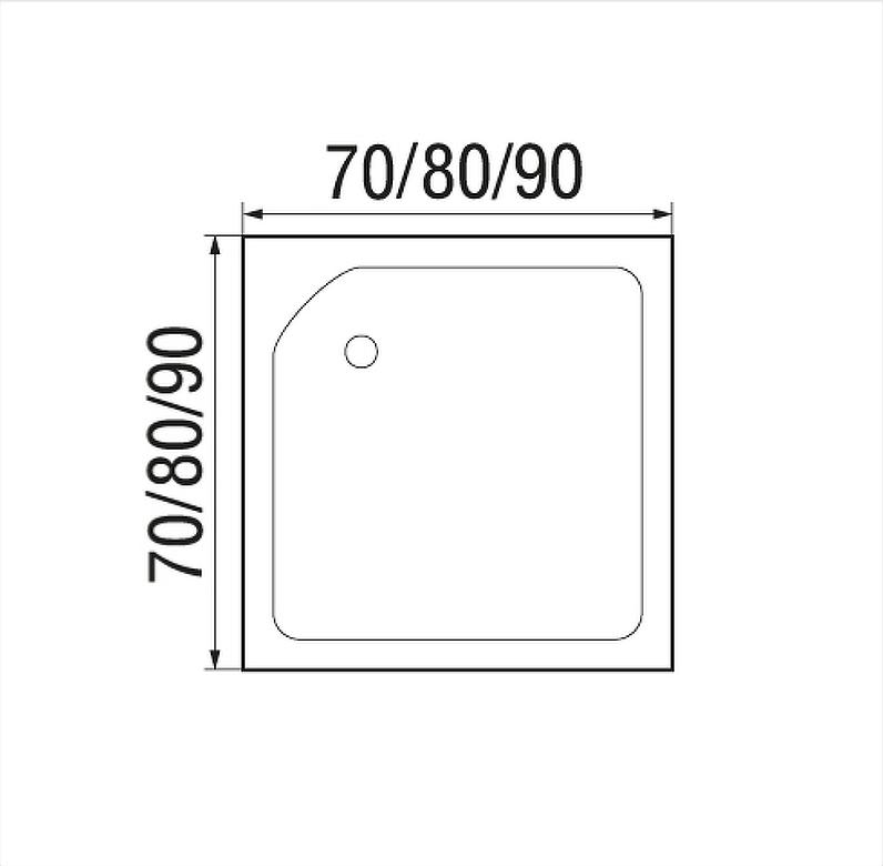 Душевой поддон River Wemor 70x70 10000006091, белый