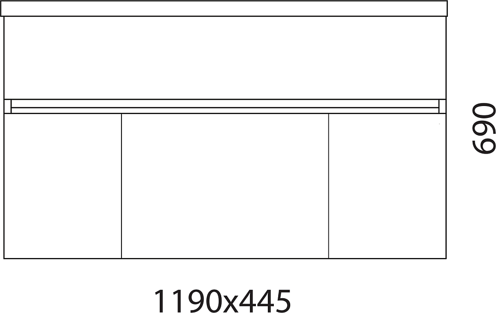 Тумба с раковиной Edelform Amata 120 белый глянец