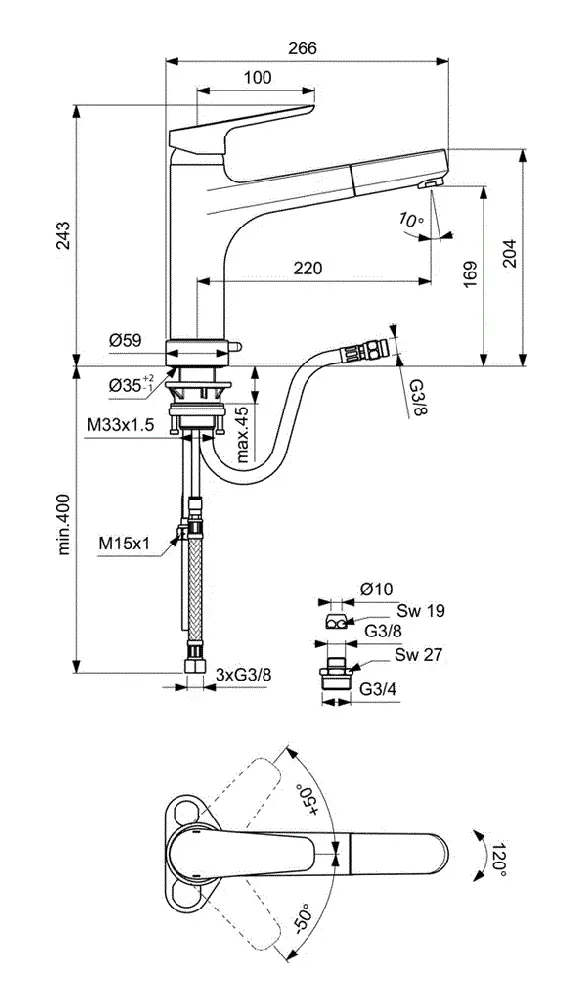 Смеситель для кухни Ideal Standard Ceraplan III B0958AA хром