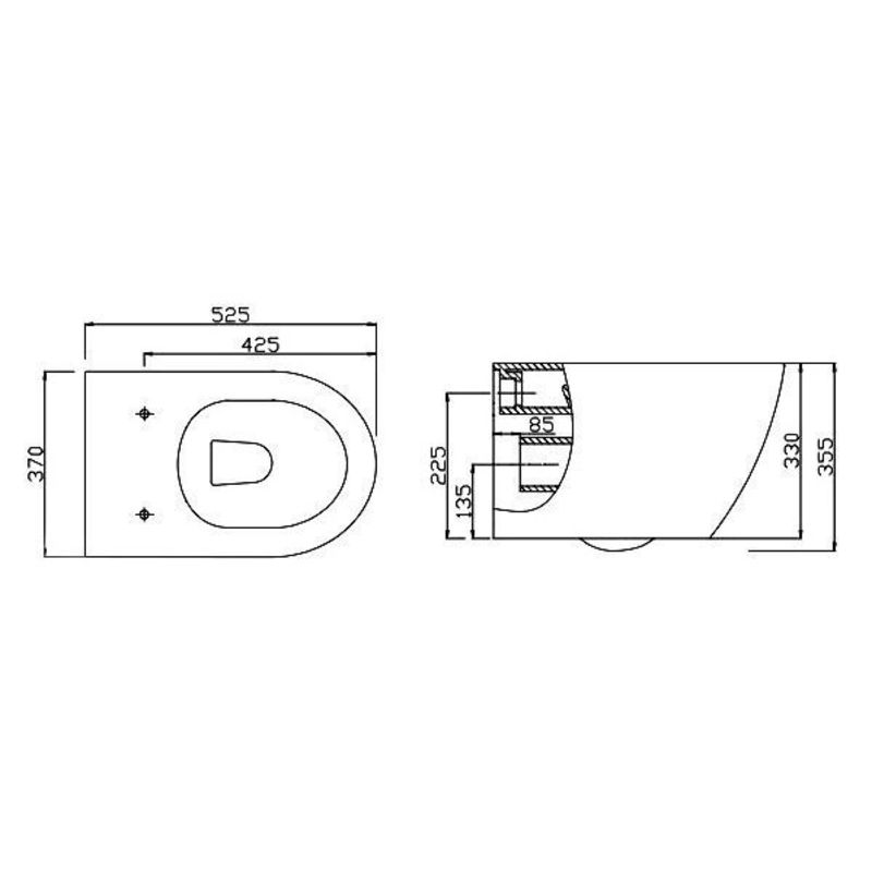 Подвесной унитаз BelBagno Flay BB351B, белый