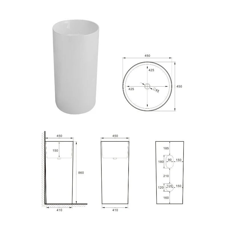 Раковина SantiLine SL-4014MB черный